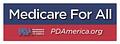 Bumper sticker: Medicare For All
