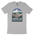 12th LD Dems silver cotton tee [BWB4]