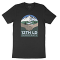 12th LD Dems black cotton tee [MAUC]