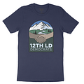 12th LD Dems navy cotton tee [B4MT]