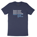 Support navy cotton tee [L5RS]