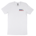 Serve America small logo white cotton T-Shirt [SAP3]