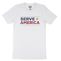 Serve America big logo white cotton T-Shirt [SAP4]