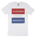 Clackamas County Democrats white cotton tee [TVHU]