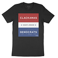 Clackamas County Democrats black cotton tee [NTVR]