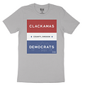 Clackamas County Democrats silver cotton tee [95A3]