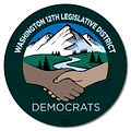 12th LD Dems 4-inch round sticker [LNF8]
