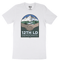 12th LD Dems white cotton tee [1ZCZ]