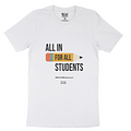 All in for All Students white cotton tee [6NEI]