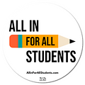 All in for All Students 4-inch round sticker [U7AB]