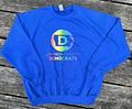Royal Blue unisex sweatshirt with pride logo as shown