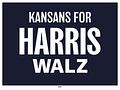 KANSANS FOR HARRIS WALZ Yard Sign