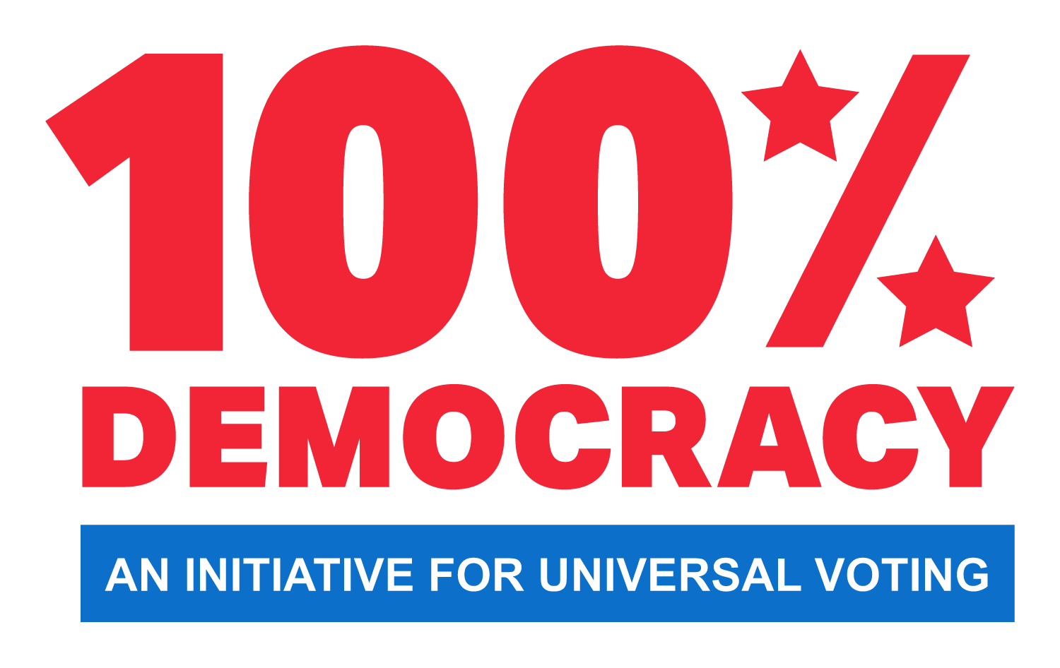 the charitable mission of 100% Democracy
