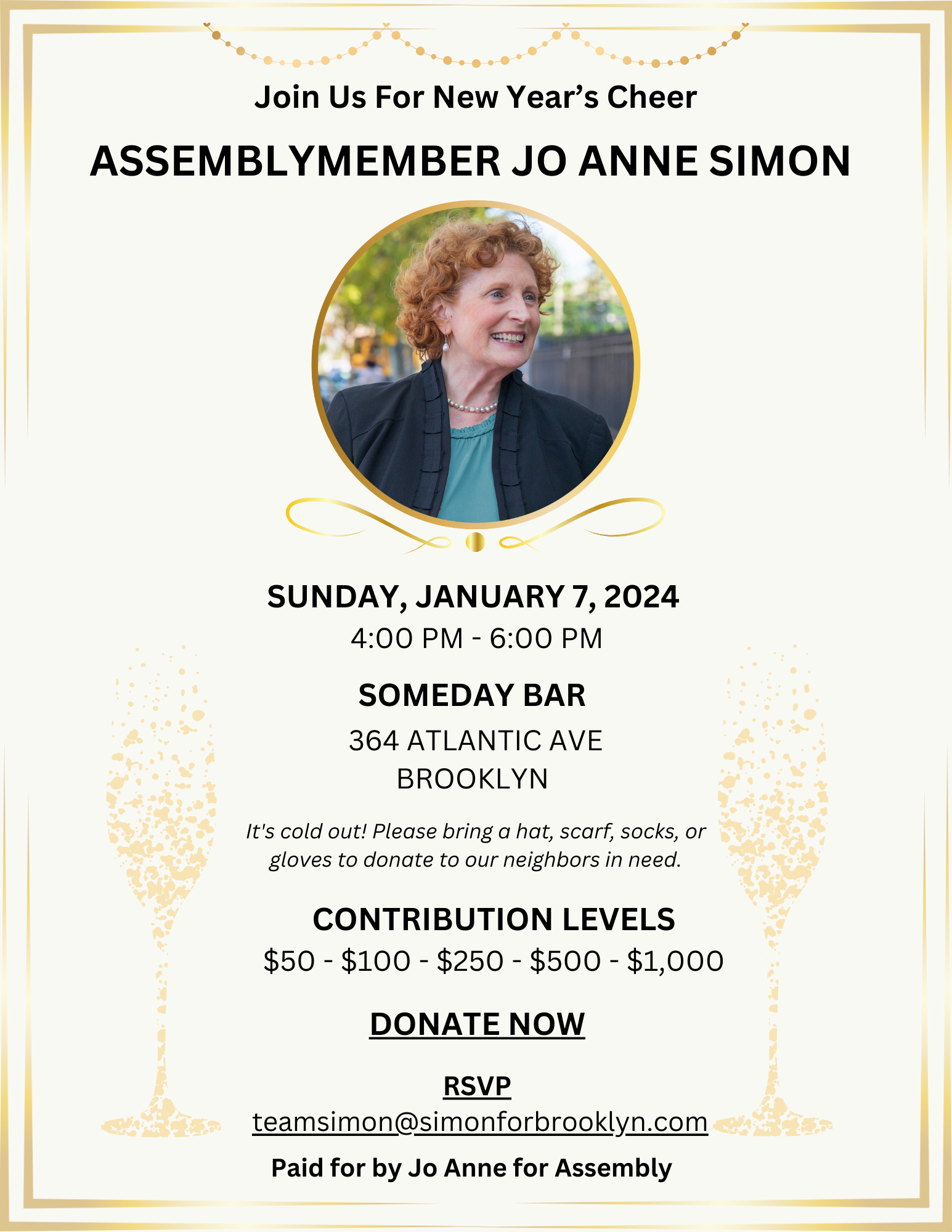 New Years Cheer for Jo Anne Simon