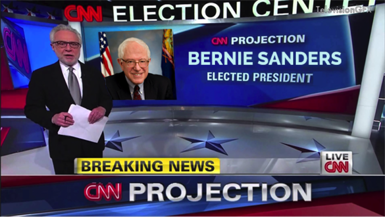 November 8, 2016: Bernie Sanders elected president
