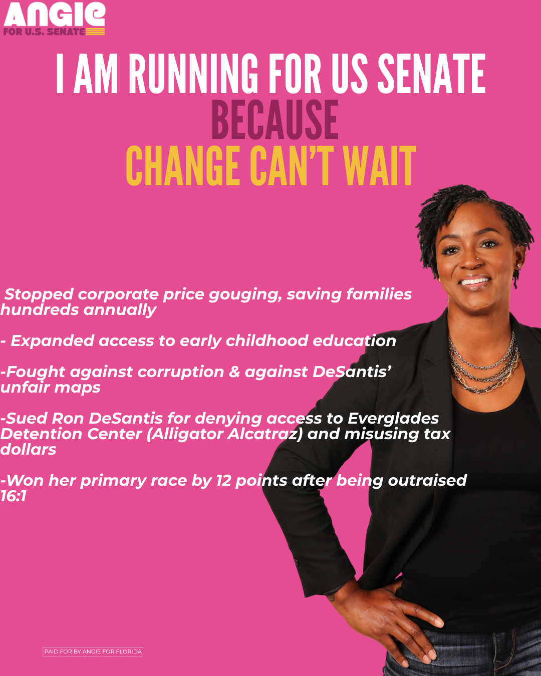 Support Angie Nixon’s Grassroots Campaign for U.S. Senate!